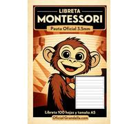 Libreta con Pauta Montessori Oficial de 3.5mm y A5. Oficial Grandalla.com: Cuaderno de caligrafía con 100 hojas para niños.