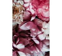 Libreta dalias y peonías rosadas y púrpuras: Cuaderno con líneas y diseño floral sofisticado para diario, notas y escritura