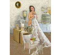 Libreta de Arte Tapa Dura “La Mujer y el Vestido” de Lucero Abascal | Cuaderno tamaño carta 21.59x27.94 cm (8.5x11 in) | 111 hojas blancas | Colección ... | Diseño exclusivo inspirado en Modigliani