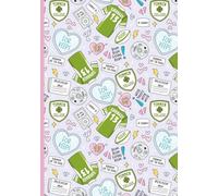 Libreta de notas- punteada- dotted- college- escocia- boys- hurling: interior estampado- blanco y negro