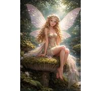Libreta hada en bosque encantado: Cuaderno con líneas y diseño mágico para diario, notas y escritura creativa