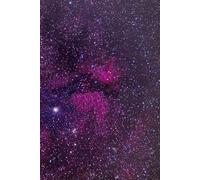 Libreta noche estrellada: Cuaderno con líneas y diseño místico en tonos morados