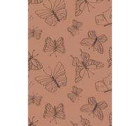 Libreta patrón de mariposas ilustradas: Cuaderno con líneas y diseño delicado