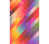 Libreta rombos multicolor: Cuaderno con líneas y diseño geométrico vibrante