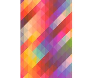 Libreta rombos multicolor: Cuaderno con líneas y diseño geométrico vibrante
