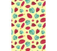 Libreta veraniego de frutas: Cuaderno sin líneas con diseño dulce y refrescante