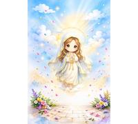 Libreta Virgen María infantil cristiana: Cuaderno con líneas devocional y diseño espiritual