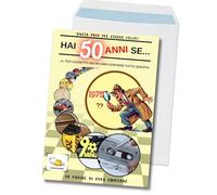 Libretto 50 anni 1975 - 20 pagine di ricordi e curiosità - con busta - regalo vintage A4 - disponibili anche 70 e 80 anni - made in Italy (50)
