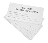 Libretto Assegni Caratteri Grandi, Carta Bianca per Registri | Tracciamento Efficiente delle Transazioni, Formato Portatile, per Adulti e Addetti Contabili, Banca e Ufficio