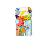 Playgro First Fun Stroller Book, Libro giocattolo Passeggino per neonati dalla nascita, Anello di dentizione, 0 m, regalo per la nascita