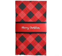 Libretto di biglietti di Natale fatto a mano con cascata con quattro slot per messaggi personali e nomi, design interattivo estraibile per condividere gruppi e ricordi cari