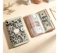 Libretto di risparmio in PVC floreale con 50 tasche doppie | Copertina in PVC floreale scuro, chiusura a scatto sul lato destro, 50 pagine a doppia fessura, interno 168 x 100 mm