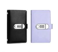 Libretto for sfide di risparmio con 100 buste con blocco password, raccoglitore for risparmiare denaro for 12 mesi, un modo semplice e divertente for risparmiare(Black+purple)