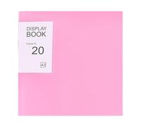 Libretto informativo A3 da 2 pezzi Per Documenti | Cartella portadocumenti da 20-30 borse Opere d'arte(20 pockets PINK)