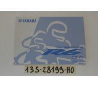 Libretto Manuale uso e manutenzione User manual Yamaha YZF-R6 600