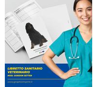 Libretto Sanitario Veterinario Vaccinazioni Dog e o Cane Cagnolino Gordon Setter