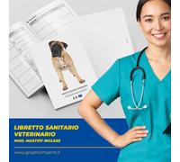 Libretto Sanitario Veterinario Vaccinazioni per Cane e o Dog Mastiff Inglese