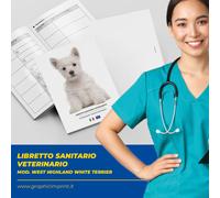 Libretto Sanitario Veterinario Vaccinazioni per Cane West Highland White Terrier