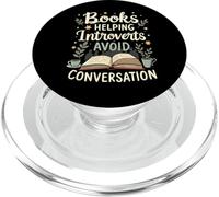 Libri Aiutare gli introversi a evitare la conversazione Divertente introverso PopSockets PopGrip per MagSafe