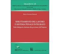 Libri Brancati Maria Giovanna - Sfruttamento Del Lavoro E Sistema Penale Integra