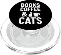 Libri Caffè & Gatti Divertente Accogliente Cat Reader Citazione PopSockets PopGrip per MagSafe