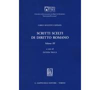Libri Cannata Carlo A. - Scritti Scelti Di Diritto Romano