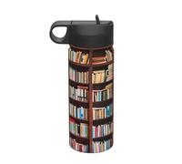 Libri che stampano la stampa 18oz bollitore isolato sport dell'acciaio inossidabile con il coperchio per gli uomini adulti donne