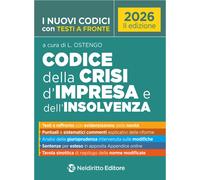 Libri Codice Della Crisi D'impresa E Dell'insolvenza 2026 Con Testi A Fronte
