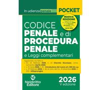 Libri Codice Penale E Di Procedura Penale Normativo In Udienza 2026. Aggiornato