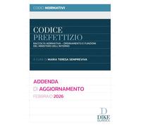 Libri Codice Prefettizio. Addenda Di Aggiornamento. Febbraio 2026