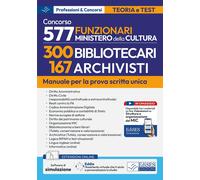 Libri Concorso 577 Funzionari Ministero Della Cultura 300 Bibliotecari 167 Archi