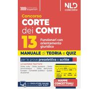 Libri Concorso Corte Dei Conti 13 Funzionari Con Orientamento Giuridico Manuale