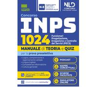 Libri Concorso INPS 2026 1695 Funzionari Progettazione, Erogazione E Controllo D