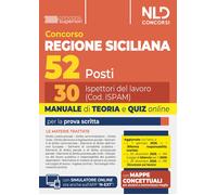 Libri Concorso Regione Siciliana 52 Posti. 30 Ispettori Del Lavoro. Manuale Di T