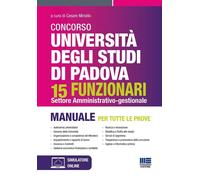 Libri Concorso Universita Degli Studi Di Padova 15 Funzionari Settore Amministra