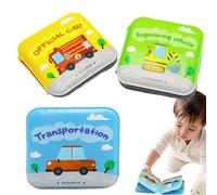 Libri da bagno per bambini, set di libri in tessuto bambini | Giocattoli impermeabili, 3x giocattoli divertenti, colorati educazione precoce, Natale, anno nuovo