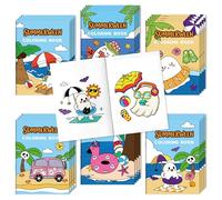Libri da colorare estivi per bambini, 24 pezzi, a tema Halloween in estate, mini libretto da colorare fai da te per Hawaii, spiaggia, piscina, forniture per feste di compleanno, vacanze, sacchetti per