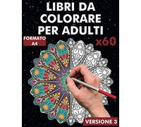 Libri da colorare per adulti: 60 mandala per la riduzione delle sollecitazioni in formato A4 / da mandala semplici a mandala complessi con effetto ... lato / Modelli rilassanti per una colorazione
