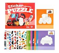 Libri da Dipingere con Adesivi Interattivo Genitore-Figlio per | Libro di Attività Puzzle con Adesivi per Bambini per Bambini Maschi e Femmine Viaggio in Auto Casa
