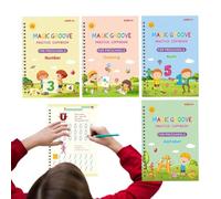 Libri da tracciare per bambini 3 ai 5 anni, libri magici per bambini con per scrittura a mano | Attività di apprendimento prescolare, lettere, numeri, disegno