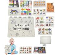 Libri di attività per bambini, libro occupato prescolare, libro per bambini per l'apprendimento prescolare | Cartella di attività di apprendimento del design portatile, giocattolo per ristorante, casa