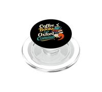 Libri di caffè e Oxford Commas Grammatica Lettura Nerd PopSockets PopGrip per MagSafe