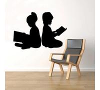 Libri di decalcomanie da parete da lettura scuole biblioteche sale di lettura educativa arredamento d'interni adesivi per porte e finestre murales/neri