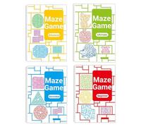 Libri di Labirinti per Bambini - Set Libri Labirinti Progressivi per Bambini | 4 Pezzi Carta Attività Sensoriale per Interazione Genitore-Figlio Asilo Scuola Materna