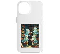Libri di lettura fantasma carino Merch di Halloween per gli amanti dei libri Custodia per iPhone 14