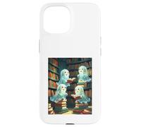 Libri di lettura fantasma carino Merch di Halloween per gli amanti dei libri Custodia per iPhone 15