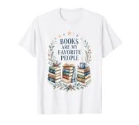Libri di Natale I Libri per Gli Amanti Sono Le Mie Persone preferite Natale Maglietta con Stampa Grafica Economica