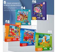 Libri di puzzle, puzzle magnetici per bambini, giocattoli puzzle per bambini, giocattoli puzzle di apprendimento Montessori per la scuola materna per bambini e bambine Puzzle animale livello 1-221,Puz