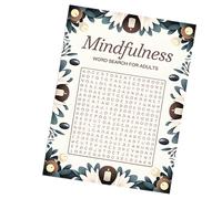 Libri di ricerca di parole di consapevolezza in grande stampa per adulti e seniors-cervello di formazione Libro con puzzle rilassanti, temi di meditazione e parole positive per al