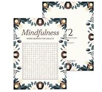 Libri di ricerca di parole per adulti, Mindfulness Word Search | Parola trova attività puzzle - Attività di intrattenimento portatili, giochi di esercizi cerebrali per il passatempo della sala d'attes